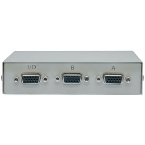 2-PORT VGA/SVGA VIDEO SWITCH MANUAL PUSH SWITCH METAL 3XHD15