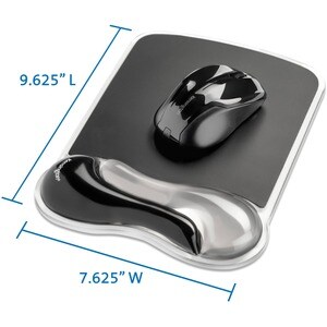 Tapis de souris Kensington 62399 - Noir, Chrystal claire - Gel - 1 Pack