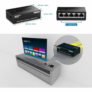 5PORT GIGABIT GREENNET SWITCH METAL