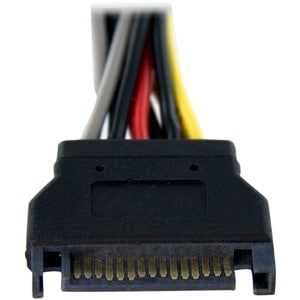 6IN SATA POWER Y SPLITTER CABLE ADAPTER SATA MALE TO 2X SATA FEMALE