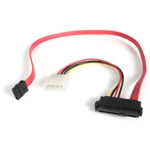 StarTech.com Câble Adaptateur SAS SFF 8482 vers SATA avec Alimentation LP4 - 46 cm - 2e bout: 1 x LP4 Power - Male, 1 x 29