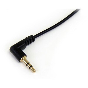 StarTech.com 30cm 3,5mm Klinke Audiokabel rechts gewinkelt - Stecker/Stecker - Cable for Audiogerät, iPhone, iPod, iPad - 