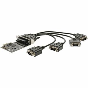 StarTech.com 4 Port Seriell RS232 PCI Express Schnittstellenkarte. Hostschnittstelle: PCIe, Ausgangsschnittstelle: Seriell