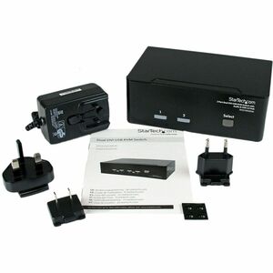 StarTech.com 2 Port DVI USB KVM Switch mit Audio und USB 2.0 Hub - 2 Computer - QXGA - 2048 x 1536 - 6 x USB - Desktop