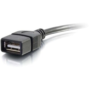 6IN USB 2.0 A TO USB A M/F EXTENSION CABLE BLACK