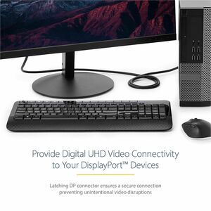 StarTech.com 2m DisplayPort 1.2 Kabel, 4K x 2K UHD VESA zertifiziertes DisplayPort Kabel, DP Kabel/Monitor Kabel, mit Verr