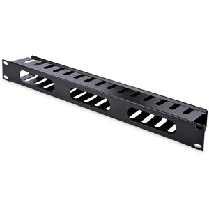 StarTech.com Panneau de gestion de câbles horizontal 1U pour rack de serveur - Guide pour câbles avec couverture - Panneau