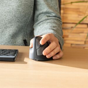 R-Go Tools HE Mouse Ergonomische Maus R-Go HE Break mit Pausensoftware, mittel (Handlänge 165-185mm), Linkshänder, Bluetoo