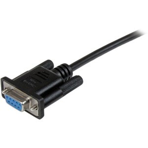 StarTech.com 1m DB9 RS232 Seriell Nullmodemkabel - Bu/Bu - Schwarz - Cable for Modem - Abschirmung - Nickel Beschichteter 