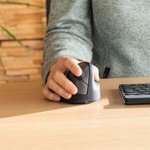 R-Go Tools Ergonomische Maus R-Go HE Break mit Pausensoftware, groß (Handlänge ≥ 185mm), für Rechtshänder, bluetooth, schw