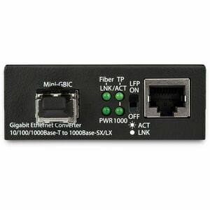 StarTech.com Gigabit Ethernet Glasfaser Medienkonverter - 850nm MM LC - 500m - Mit MM SFP Transceiver - 2 Anschluss(e) - 1