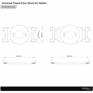 Trépied réglable pour tablette de 6,5 po à 7,8 po de largeur - Support au sol portable avec pochette de transport - Rotati