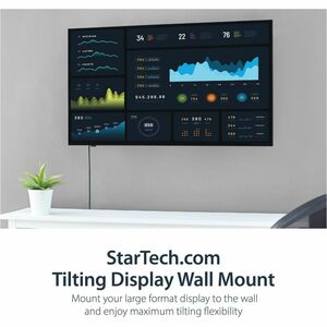 StarTech.com Flachbildfernseher Wandhalterung - für 32" bis 75" LCD, LED oder Plasma Fernseher - Kippbare Halterung für VE