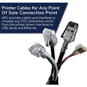 apg 1,52 m RJ-12/RJ-45 Datentransferkabel - Cable for Kassenlade, Drucker