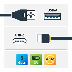 StarTech.com Câble USB-A vers USB-C de 1 m - Cordon USB A vers USB C - USB Type C - M/M - USB 3.0 (5 Gb/s) - 2e bout: 1 x 