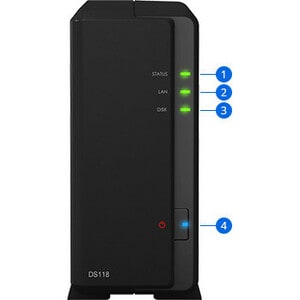 Synology DiskStation DS118 1 x Gesamtzahl Einschübe SAN/NAS-Speichersystem Quad-Core 1,40 GHz - 1 GB RAM - DDR4 SDRAM Komp