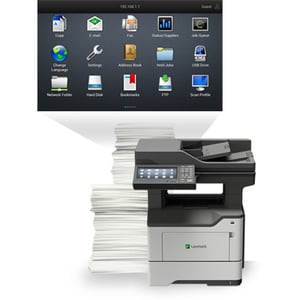 Lexmark MX622ade - Laser-Multifunktionsdrucker - Monochrom - Kopierer/Fax/Drucker/Scanner - 47 ppm Monodruck - 1200 x 1200