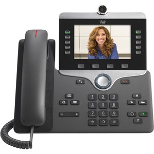 Téléphone IP Cisco 8865 - Avec fil/Sans fil - Avec fil/Sans fil - Wi-Fi, Bluetooth - Bureau, Fixation au mur - Charbon - 5