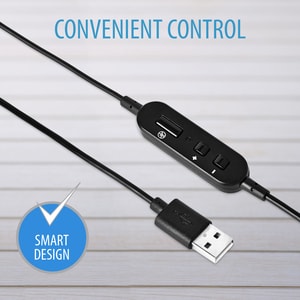 V7 Essential HU311-2EP Kabel Kopfbügel, Auf den Ohren Stereo Headset - Schwarz - Microsoft-Teams-Zertifizierung - Binaural