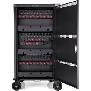V7 CHGCT30-1E Laptop/Tablet-Ladewagen - Schiebegriff Griff - 4 Rollen - 127 mm Rollengröße - Kalt gewalzter Stahl - 599,9 