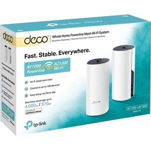 TP-Link Deco P9 Wi-Fi 5 IEEE 802.11ac Ethernet Drahtloser Powerline-Router - 2,40 GHz ISM-Band - 5 GHz UNII-Band - 2 x Ant