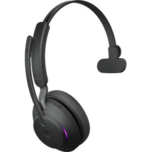 Jabra Evolve2 65 Link380 USB-A MS Mono Headset inkl. Ladestation - Schwarz - Kabellos - Ohraufliegend - Bluetooth