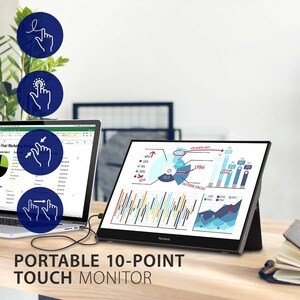ViewSonic TD1655 16 Zoll Class LCD-Touchscreen-Monitor - 16:9 Format - 6,50 ms Reaktionszeit - 39,6 cm (15,6 Zoll) Viewabl