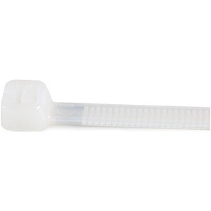 StarTech.com Colliers de Serrage 25cm Blancs - Largeur 4mm - Résistance traction 22kg - Nylon avec pointe incurvée - 94V-2