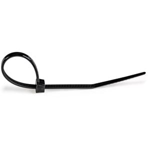 Kabelbinder 100x2 mm, Selbstsichernde Nylon-Kabelbinder mit Gebogener Spitze, 8 kg Zugfestigkeit, 1000 Stück, Schwarz - Ka