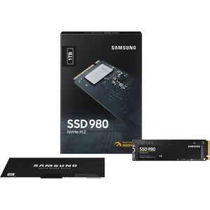 SSD Samsung 980 MZ-V8V1T0BW - M.2 2280 Interne - 1 To - PCI Express NVMe (PCI Express NVMe 3.0 x4) - Noir - 600 To TBW - 3