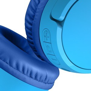 Belkin SOUNDFORM Mini Kabel/Kabellos Auf den Ohren, Kopfbügel, Über das Ohr Stereo Headset - Blau - Binaural - Geschlossen