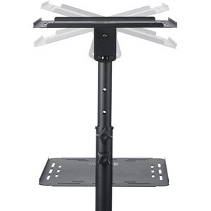Mobiler Projektor und Laptopständer - Präsentationswagen (ADJPROJCART) - 2 Regal - 20 kg Kapazität - 4 Rollen - Stahl - 50