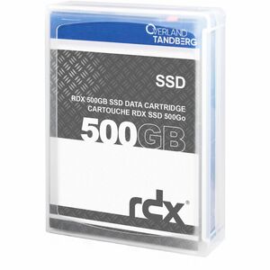 Overland-Tandberg O-T RDX SSD 500GB Kassette, RDX-Kartusche, RDX, 500 GB, FAT32, NTFS, exFAT, ext4, Schwarz, RDX QuikStor