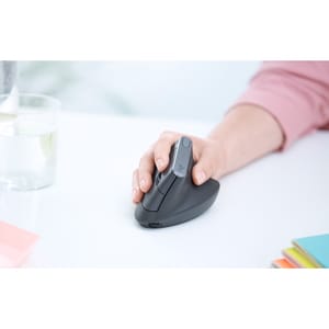 Souris Optique Logitech MX Vertical - Bluetooth/Radio Fréquence - USB Type C - 4 Bouton(s) - 4 Boutons programmables - Noi