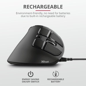 Trust Voxx Maus - Bluetooth/Radio-Frequenz - USB 2.0 Typ A - Optisch - 9 Taste(n) - Kabellos - 2,40 GHz - 2400 dpi Auflösu