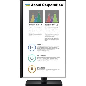 Moniteur LCD Samsung F22T450FQR 22" Class Full HD - 16:9 - Noir - 55,9 cm (22") Viewable - Technologie IPS - LED Rétroécla