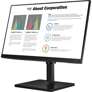 Moniteur LCD Samsung F22T450FQR 22" Class Full HD - 16:9 - Noir - 55,9 cm (22") Viewable - Technologie IPS - LED Rétroécla