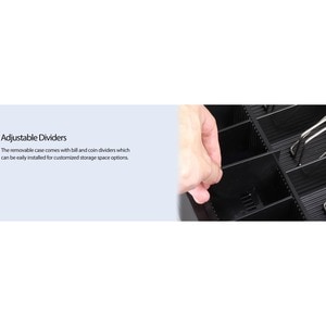 13IN POS RJ12 CASH DRAWER 3 POS LOCK STEEL 4 BILL 5 COIN 2 MEDIA