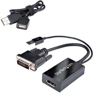 StarTech.com DVI auf DisplayPort Adapter mit USB Power - DVI-D zu DP Video Adapter - DVI zu DisplayPort Konverter - 1920 x