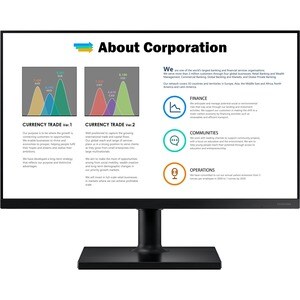 Moniteur LCD Samsung F22T450FQR 22" Class Full HD - 16:9 - Noir - 55,9 cm (22") Viewable - Technologie IPS - LED Rétroécla