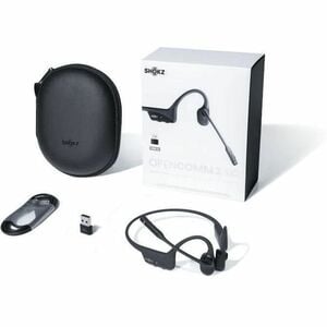 SHOKZ OpenComm2 UC, USB-A Dongle, Wireless, Calls/Music, 20 - 20000 Hz, 33 g, Headset, Black