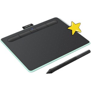 Wacom Intuos S CTL-4100WL Grafiktablett - 2540 lpi - Kabel/Kabellos - Pistazie - Bluetooth - 152 mm x 95 mm Aktiver Bereic