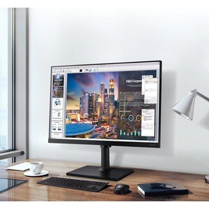 Moniteur de jeu LCD Samsung F24T450FQR 24" Class Full HD - 16:9 - Noir - 61 cm (24") Viewable - Technologie IPS - LED Rétr