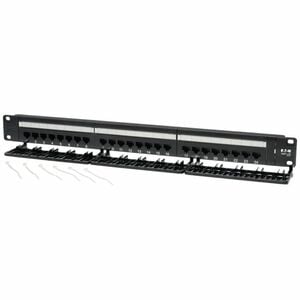 24PORT 1U CAT6/CAT5 PATCH PANEL RACKMOUNT 110 IDC RJ45 ETHERNET