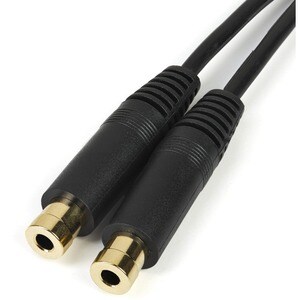 StarTech.com Câble répartiteur stéréo 15 cm - Mâle 3,5 mm vers femelle 2 x 3,5 mm - 2e bout: 2 x Mini-phone Stereo Audio -