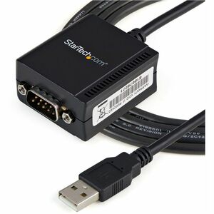 StarTech.com FTDI USB 2.0 auf Seriell Adapter - USB zu RS232 / DB9 Konverter (COM) - Anschluss 1: USB A, Stecker - Schwarz