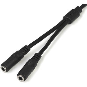 StarTech.com Schlankes Stereo-Splitter-Kabel - 3,5-mm-Stecker auf 2x 3,5-mm-Buchse - Cable for Audiogerät, Kopfhörer, Laut