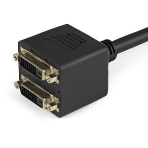 StarTech.com DVI-D auf 2x DVI-D 30cm Splitter Kabel - Dual Link DVI25 Y-Kabel - Stecker/Buchse - Cable for Monitor, Projek