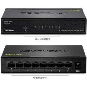 Trendnet GREENnet, Unmanaged, Gigabit Ethernet (10/100/1000), Vollduplex
