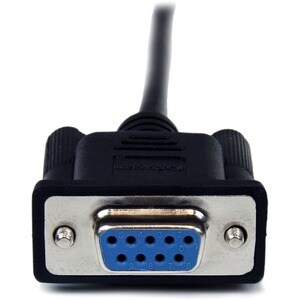 StarTech.com 2m Seriell DB9 RS-232 Nullmodemkabel - Schwarz - St/Bu - Cable for Modem, PC - Abschirmung - 28 AWG - Schwarz